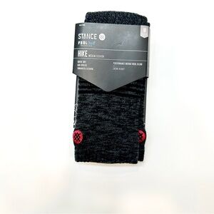 Stance Black and Red Athletic Crew Socks